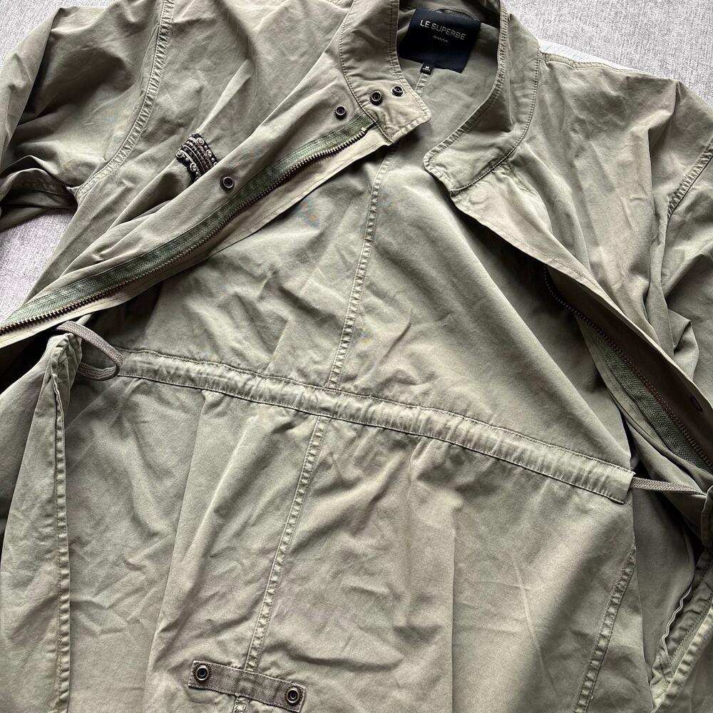 $468 Le Superbe Hotel California Anorak jacket in green with sequin back - Picture 6 of 9